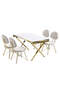 Set Tavolo E Sedie Dubai Gold FRL1013