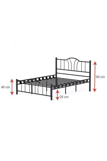 Bella Struttura Letto in Metallo 90x190 ARM138 Nero