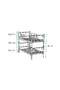Metallstockbett 90x190 ARM033 Grau