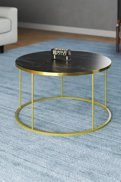 Couchtisch und Zigon Couchtisch Terra Set Gold