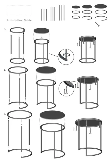 Nesting Table C Lux Double Silver