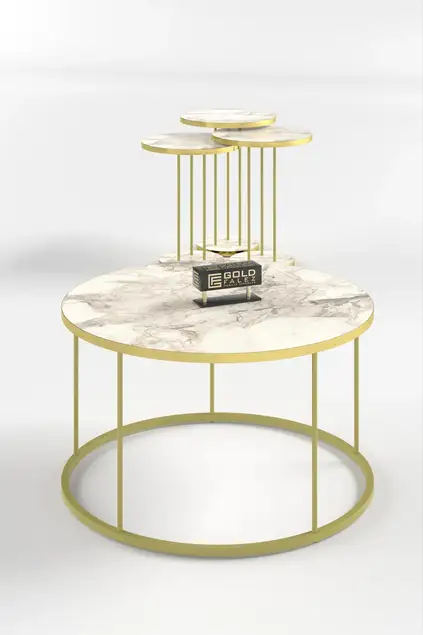 Couchtisch und Zigon Couchtisch Terra Set Gold