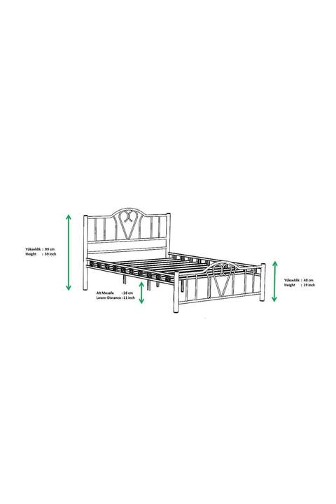 Orchidee Metallbett 140x200 ARM105 Weiß