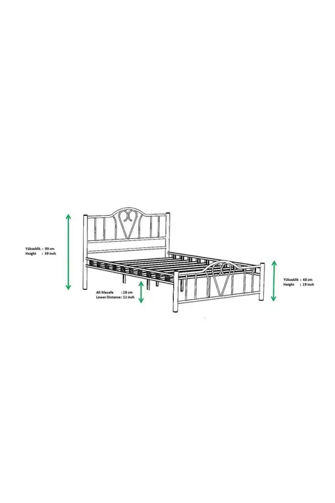 Orchidea Struttura Letto in Metallo 140x200 ARM105 Bianco
