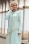 Minzfarbenes silbriges Abaya-Set von 3