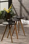 Tavolo e centrotavola a incastro Set in legno Kr Tornio Modello in marmo nero