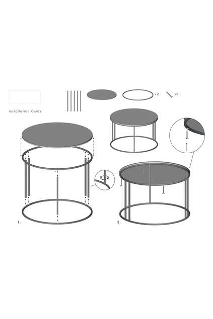 Center Couchtisch Single Gold Lux Special