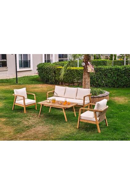 Gardenya Ahşap Oturma Grubu ROY011