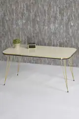Orta Sehpa Kr Çift Gold Krem Tel Ayak