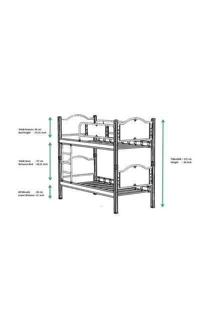 Pearl Bunk Bed 90x200 ARM006 Black + Walnut