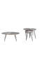 Big Set Wire Leg Gray Marble Pattern Ellipse Center Table And Nesting Table