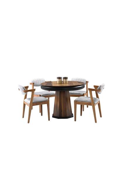 Dream Parquet Round Table & Zeus Chair Set HDR1204