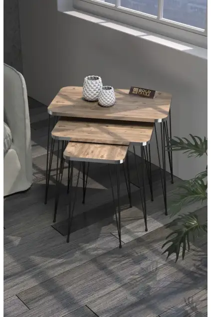 Black Wire Silver Square Zigon Coffee Table