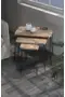 Black Wire Silver Square Zigon Coffee Table
