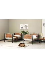 Pearl Bunk Bed 90x190 ARM005 Black + Walnut