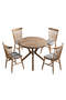 Oslo Nussbaum Runder Tisch & Stuhl Set FRL1035