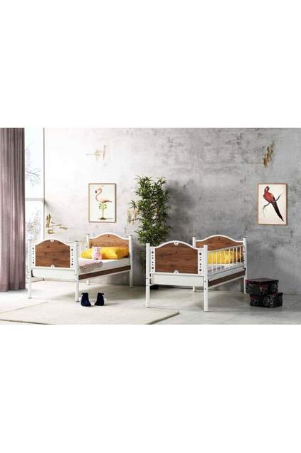 Baby Pearl Bunk Bed 80x160 ARM025 Walnut