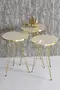 Satztisch Gold Creme Draht