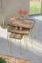 Nesting Table Kr And Center Table Kr Set Double Gold Walnut Wire