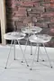 Satztisch 3er-Set Silberne Metallbeine Efes