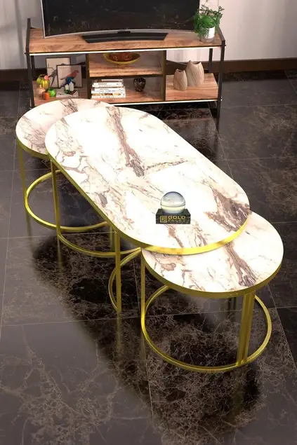 Set di 3 lune piene in oro