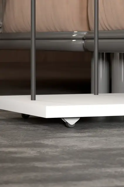 Wheeled Side Table Rectangle