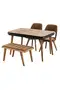 Albina Walnut Table And Chair Set FRL1023