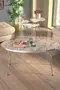 Nesting Table And Center Table Ellipse Set Silver Efes Wire