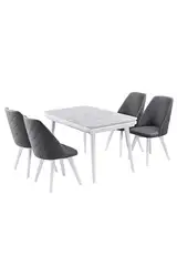 Albina White Marble Table And Chair Set FRL1024