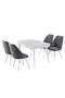 Albina White Marble Table And Chair Set FRL1024