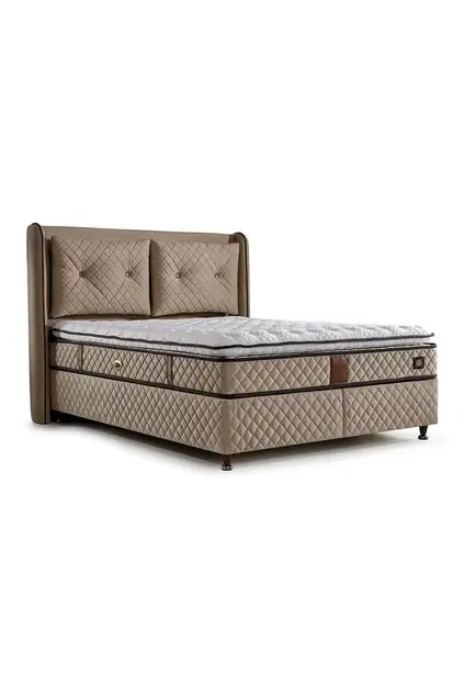 MD Nergis 150x200 Çift Kişilik Yatak, Baza, Başlık Seti GM110