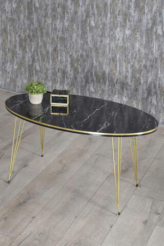Center Table Ellipse Double Gold Bendir-Draht
