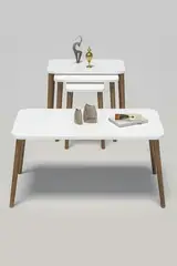 Nesting Table Kr And Center Table Kr Lathe Set White