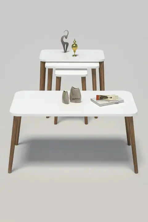 Nesting Table Kr And Center Table Kr Lathe Set White