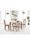 Zen White Table & Crested Chair Set HDR1265