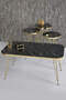 Nesting Table And Center Table Kr Set Gold White Wire