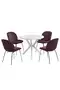 Set Tavolo Rotondo E Sedie Oslo Bianco FRL1037
