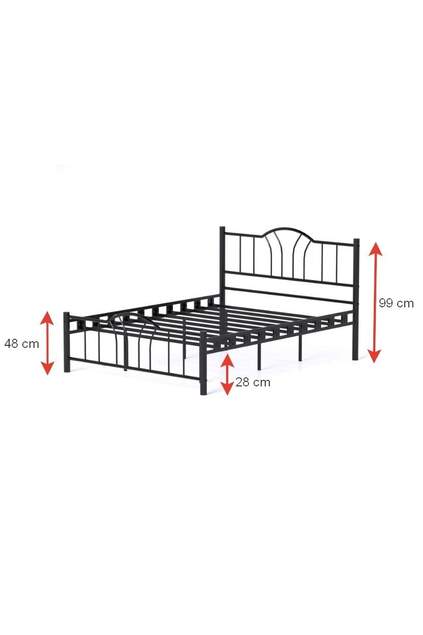 Bella Struttura Letto in Metallo 100x200 ARM140 Nero