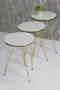 Nesting Table And Center Table Ellipse Set Double Gold Efes Metal