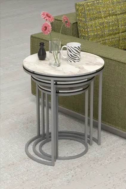 Zigon Couchtisch C Lux Double Silber