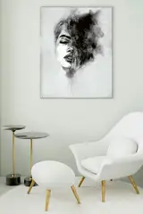 Pittura su vetro in bianco e nero