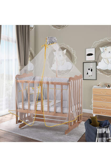 Natural Mother's Side Crib Yellow