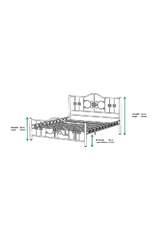 Pero Metal Bed Frame 100x200 ARM110a White