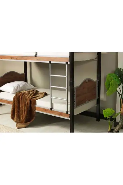 İnci Letto a Castello 90x190 ARM005 Nero + Noce