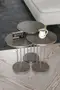 Coffee Table and Zigon Coffee Table Terra Set Silver