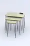 Schwarzer Draht Doppelt Gold Quadratisch Zigon Couchtisch