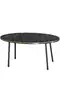Mitteltisch Ellipse Schwarzes Metallbein Double Gold Bendir