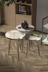Tavolino Zigon in filo nero e argento
