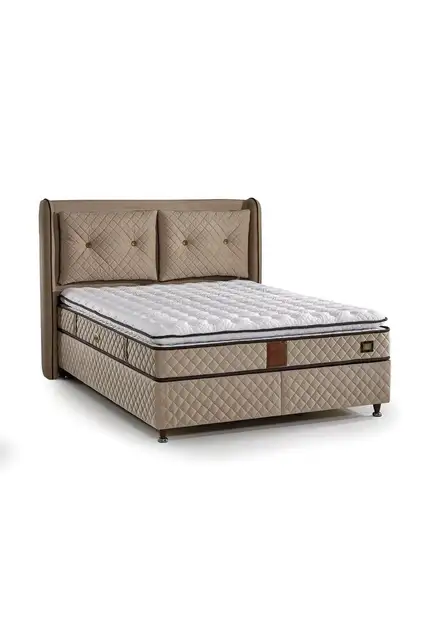 MD Nergis 150x200 Çift Kişilik Yatak, Baza, Başlık Seti GM110