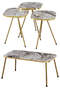 Nesting Table And Center Table Kr Gold Metal Leg Gold White Set